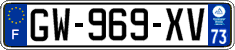 French license plate, SIV (ordinary)