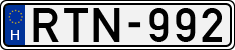 license plates of Hungary, Cars (1990)