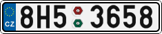 License plate of the Czech Republic, Cars (2001)