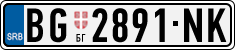 License plate of Serbia, Cars