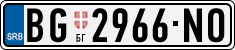 License plate of Serbia, Cars