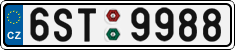 License plate of the Czech Republic, Cars (2001)