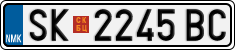License plate of North Macedonia, Regular plates (2012)