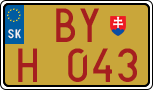 License plate of Slovakia, Oldtimers