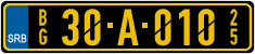 License plate of Serbia, Diplomatic