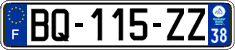 French license plate, SIV (ordinary)