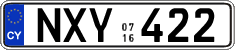 License plate of Cyprus, Regular plates
