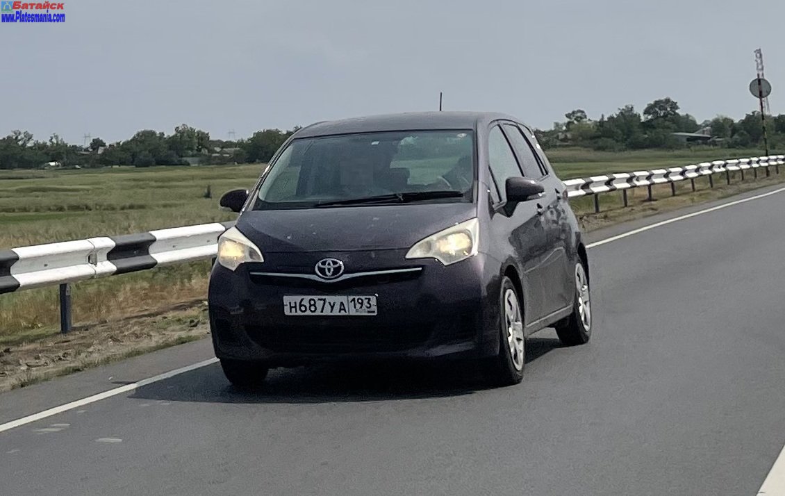 н 687 уа 193, Toyota Ractis 