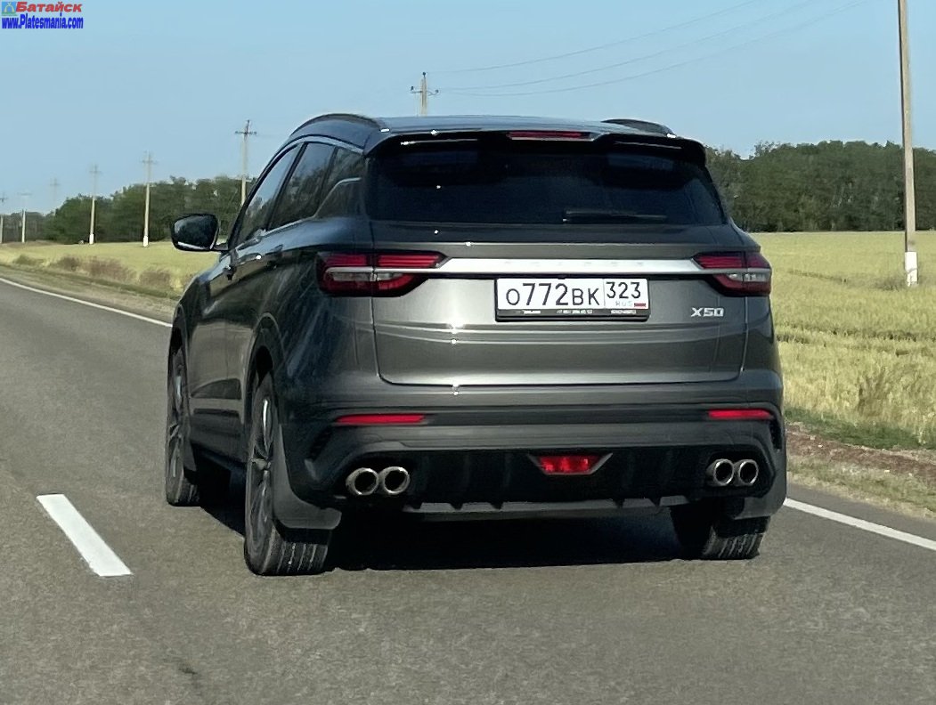 о 772 вк 323, BelGee X50 2023– (rebadged Geely Coolray)