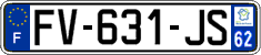 French license plate, SIV (ordinary)