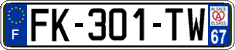 French license plate, SIV (ordinary)