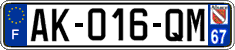 French license plate, SIV (ordinary)