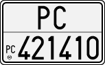 License plate of Italy, Cars (1927 year series)