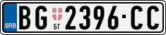 License plate of Serbia, Cars