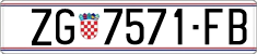 License plate of Croatia, Regular plates