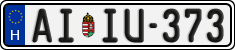 license plates of Hungary, Regular plates (2022)