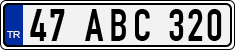 License plate of Turkey, Regular plates
