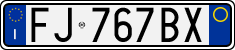License plate of Italy, Cars (1994 year series)