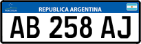 License plate of Argentina, Cars (Mercosur, AB 123 CD)