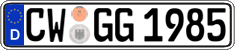German license plate, Regular plates