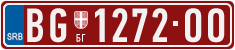 License plate of Serbia, Cars