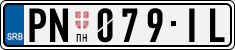 License plate of Serbia, Cars