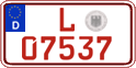 German license plate, Red license plates