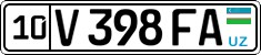 License plate of Uzbekistan, Private owners