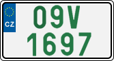 License plate of the Czech Republic, Oldtimers (2001)