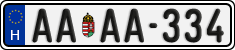 license plates of Hungary, Regular plates (2022)