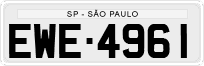 License plate of Brazil, Private owners (1990)