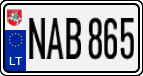 License plate of Lithuania, Cars
