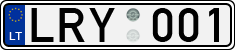 License plate of Lithuania, Cars