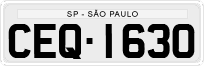License plate of Brazil, Private owners (1990)