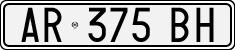 License plate of Italy, Cars (1994 year series)