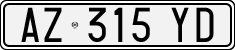 License plate of Italy, Cars (1994 year series)