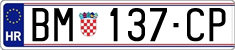 License plate of Croatia, Regular plates