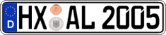 German license plate, Regular plates