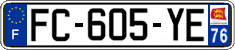 French license plate, SIV (ordinary)