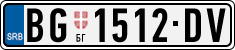 License plate of Serbia, Cars