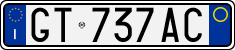 License plate of Italy, Cars (1994 year series)