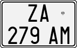 License plate of Italy, Cars (1994 year series)