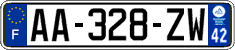 French license plate, SIV (ordinary)