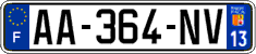 French license plate, SIV (ordinary)