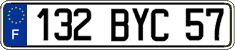 French license plate, FNI