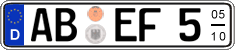 German license plate, Seasonal plates