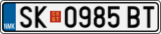 License plate of North Macedonia, Regular plates (2012)