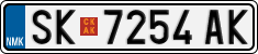 License plate of North Macedonia, Regular plates (2012)