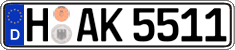 German license plate, Regular plates
