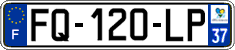 French license plate, SIV (ordinary)